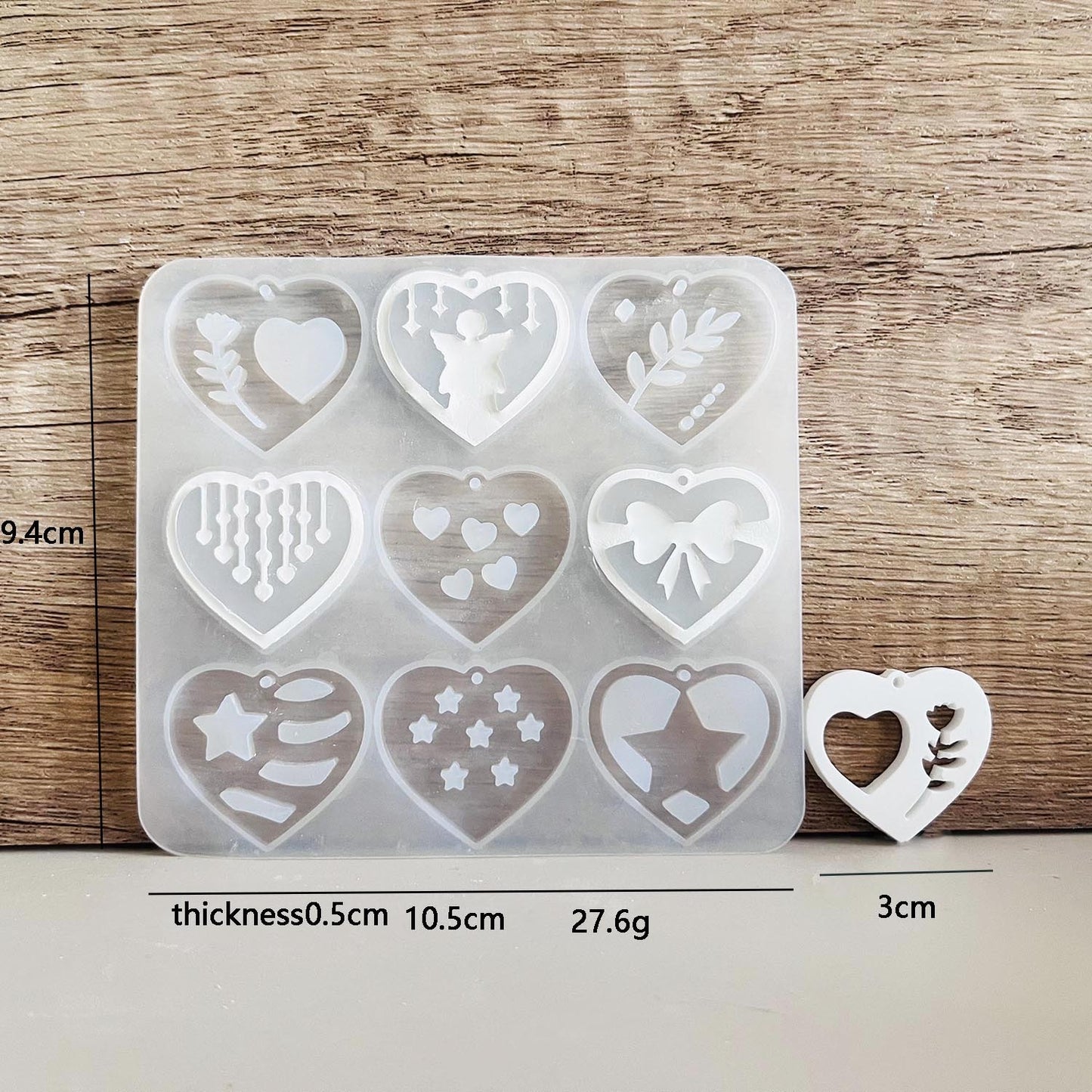 Heart Themed Mold (9 cavity )