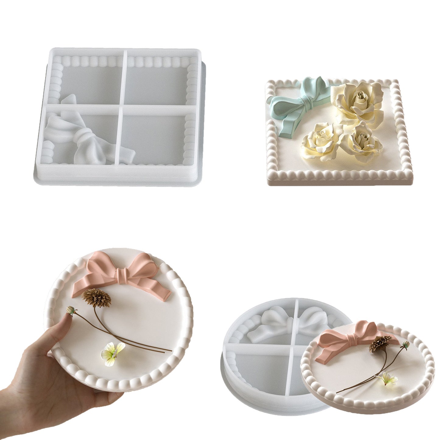 Bow Accent Bubble Tray Mold