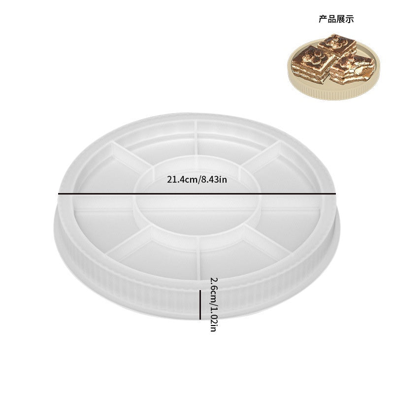 Round Ribbed Tray Mold (8.43in)