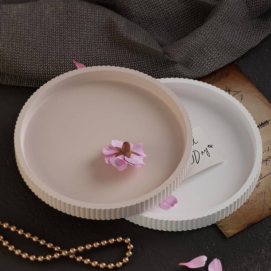 Round Ribbed Tray Mold (8.43in)