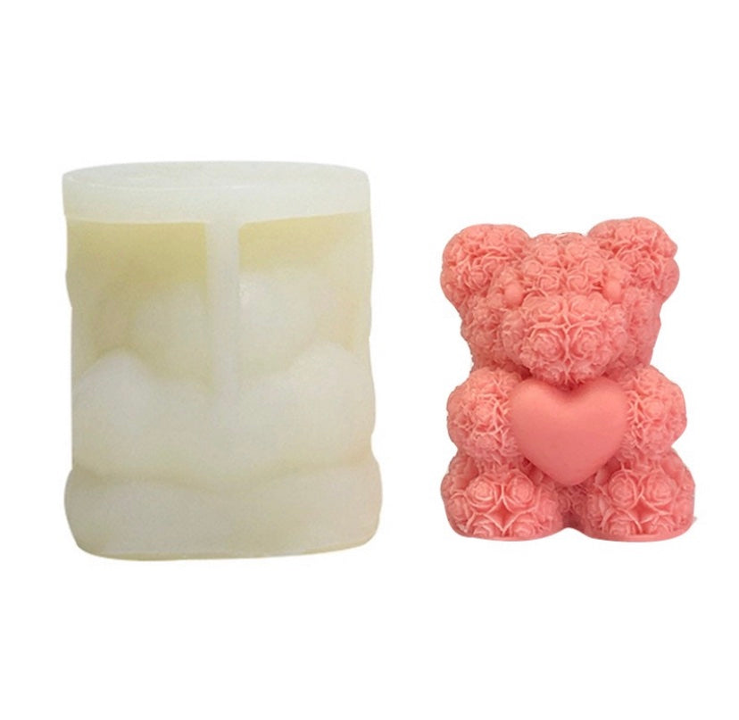 Bear Holding Heart Mold