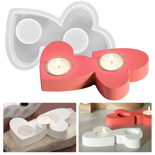 Double Heart Tealight candle Holder