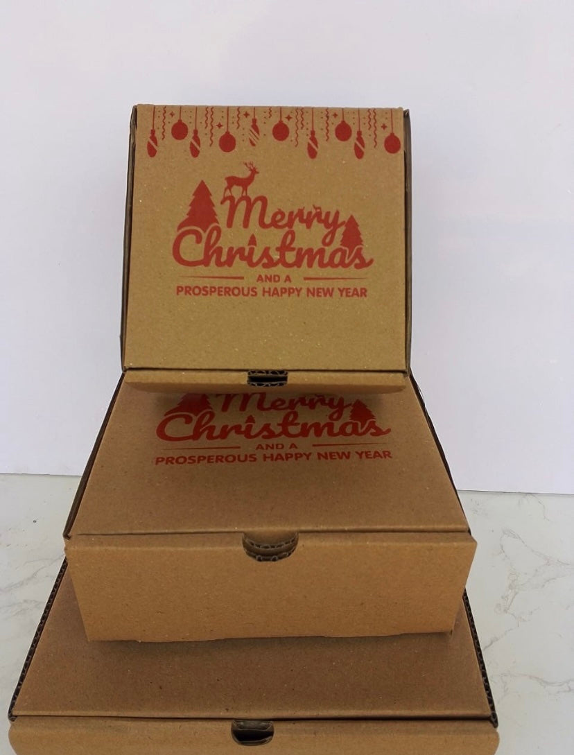 Merry Christmas Kraft Boxes ||