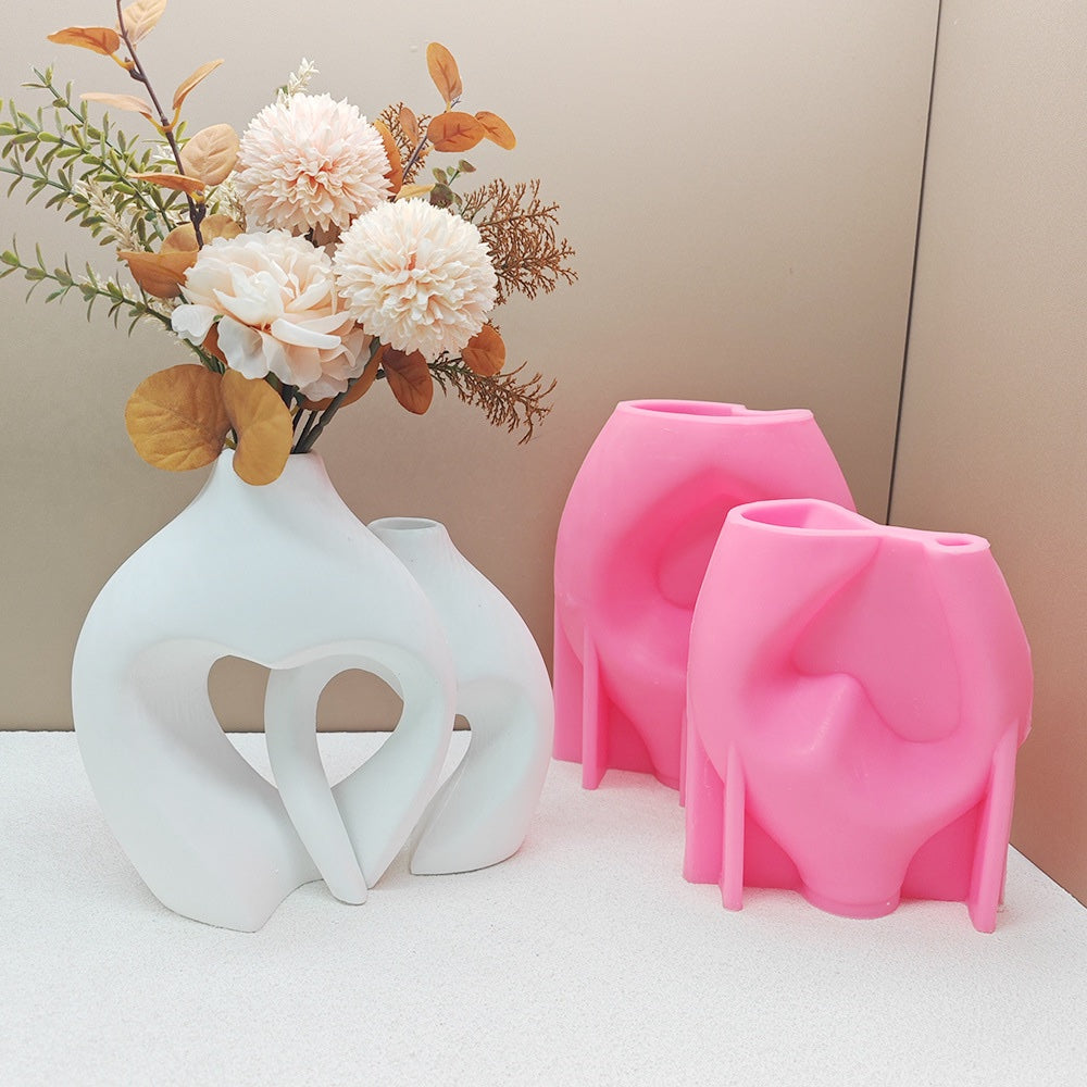 Heart Shape Vase Mold (2pcs Set)