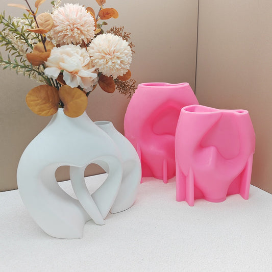 Heart Shape Vase Mold (2pcs Set)