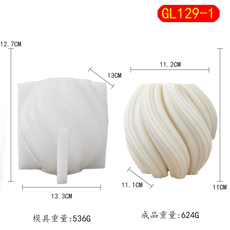 Rotating Wave Candle Mold