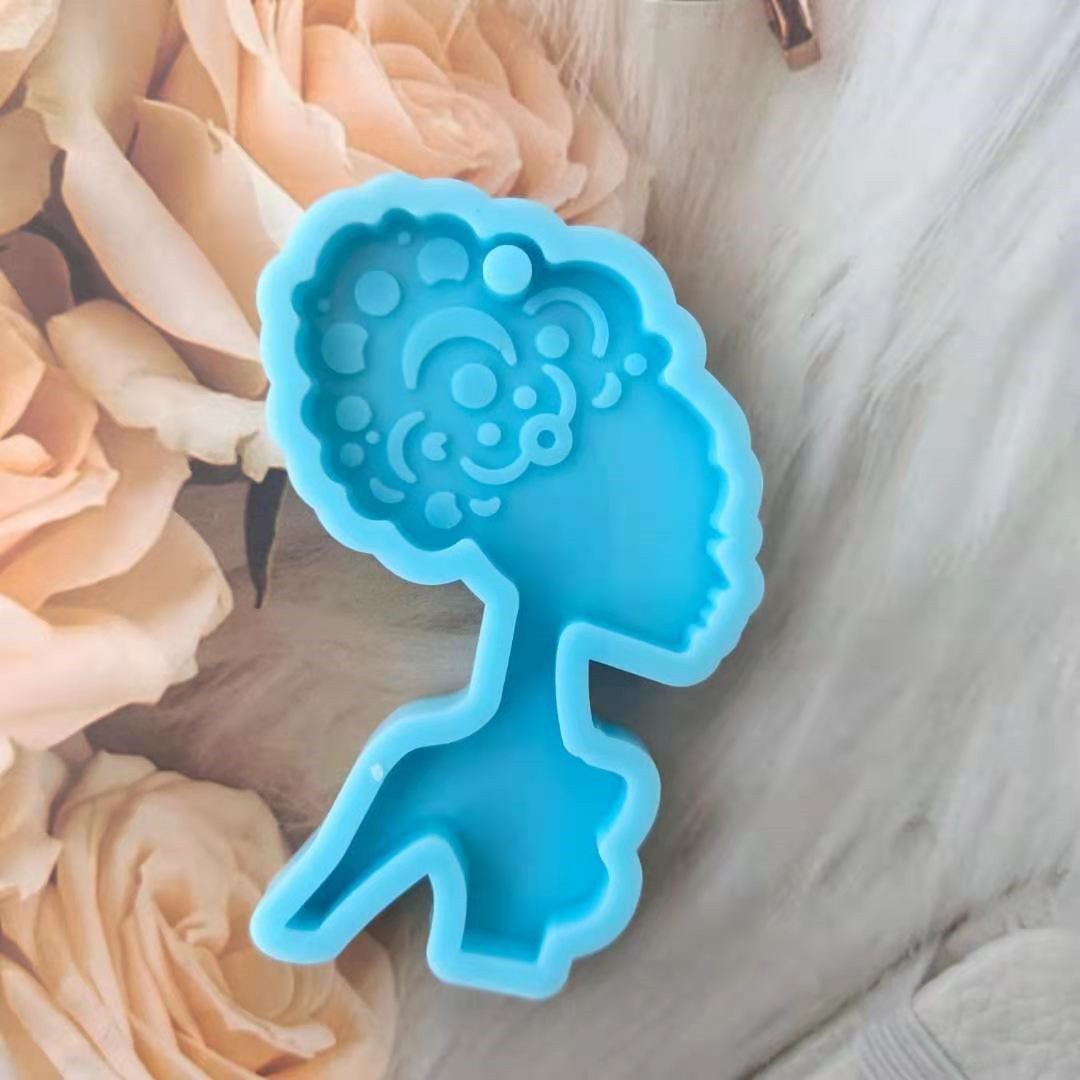 Afro Hair keyholder Mold