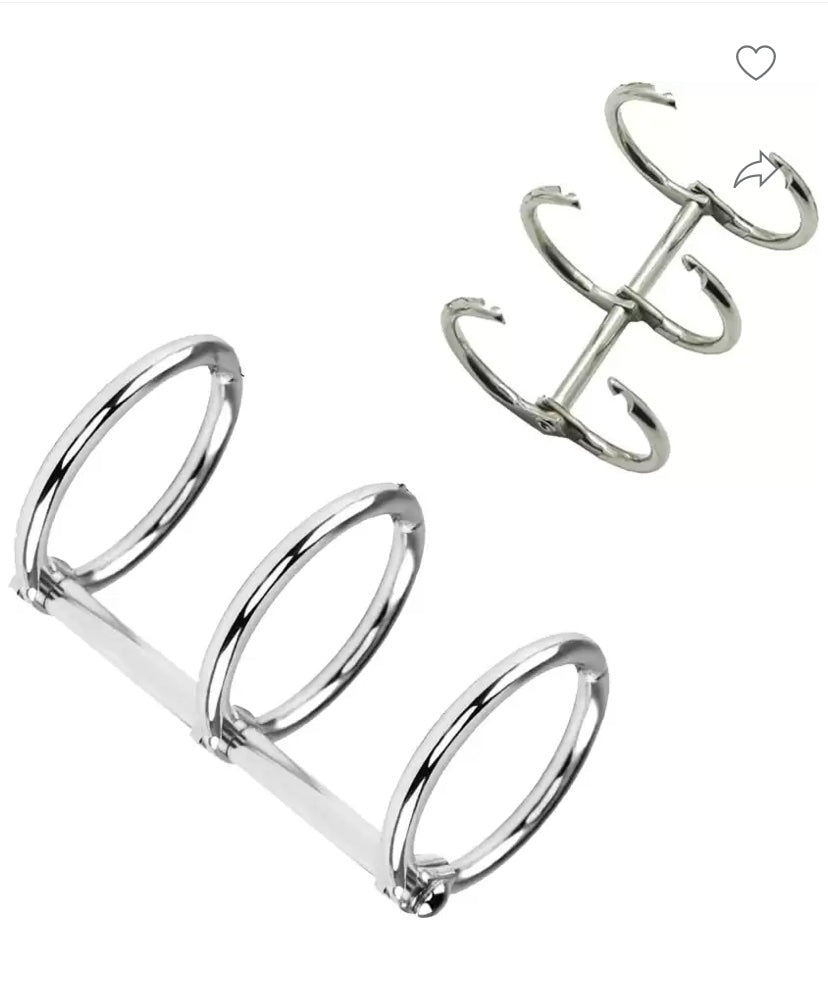 Metal Loose Leaf Book Binder (2pcs)