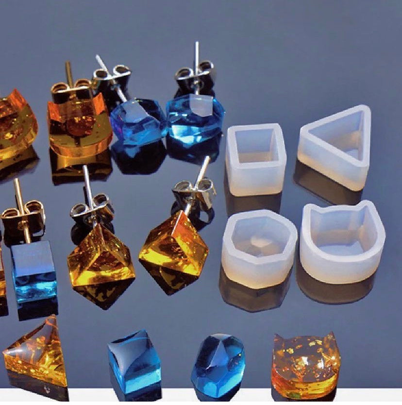 Stud Earring / Pendant Mold (4pcs)