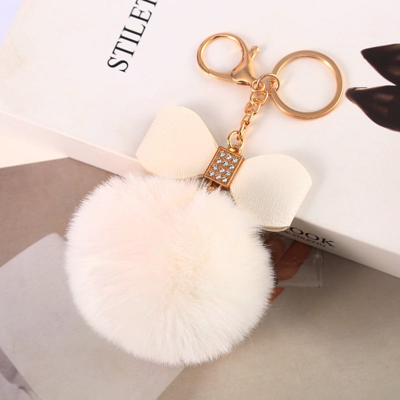 Fluffy Fur PomPom keychain