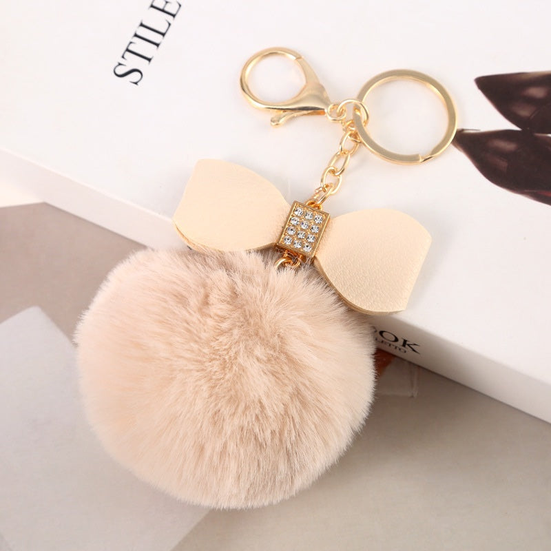 Fluffy Fur PomPom keychain