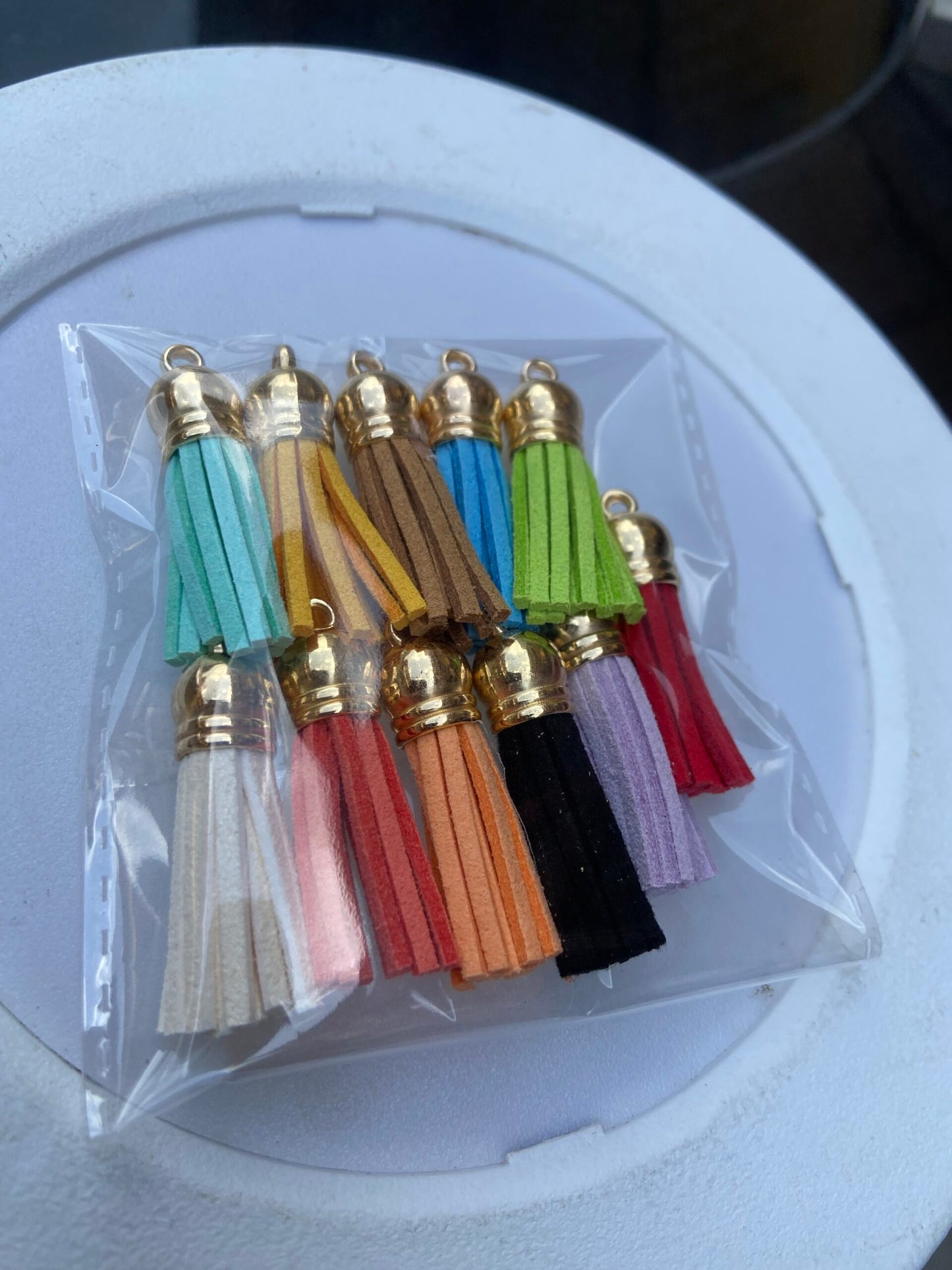 Gold Cap Suede Tassels (11 colors)