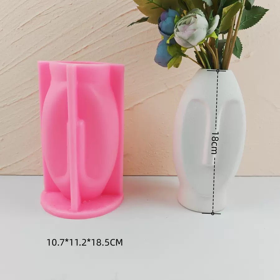 Oval Scult Vase Mold (sd9)