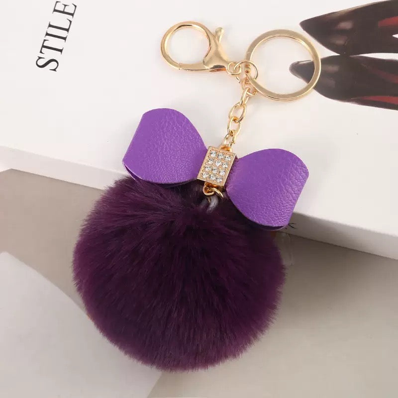 Fluffy Fur PomPom keychain