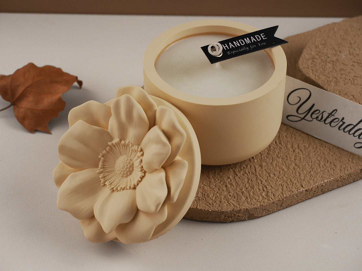 Floral Candle Jar Mold (sd6)