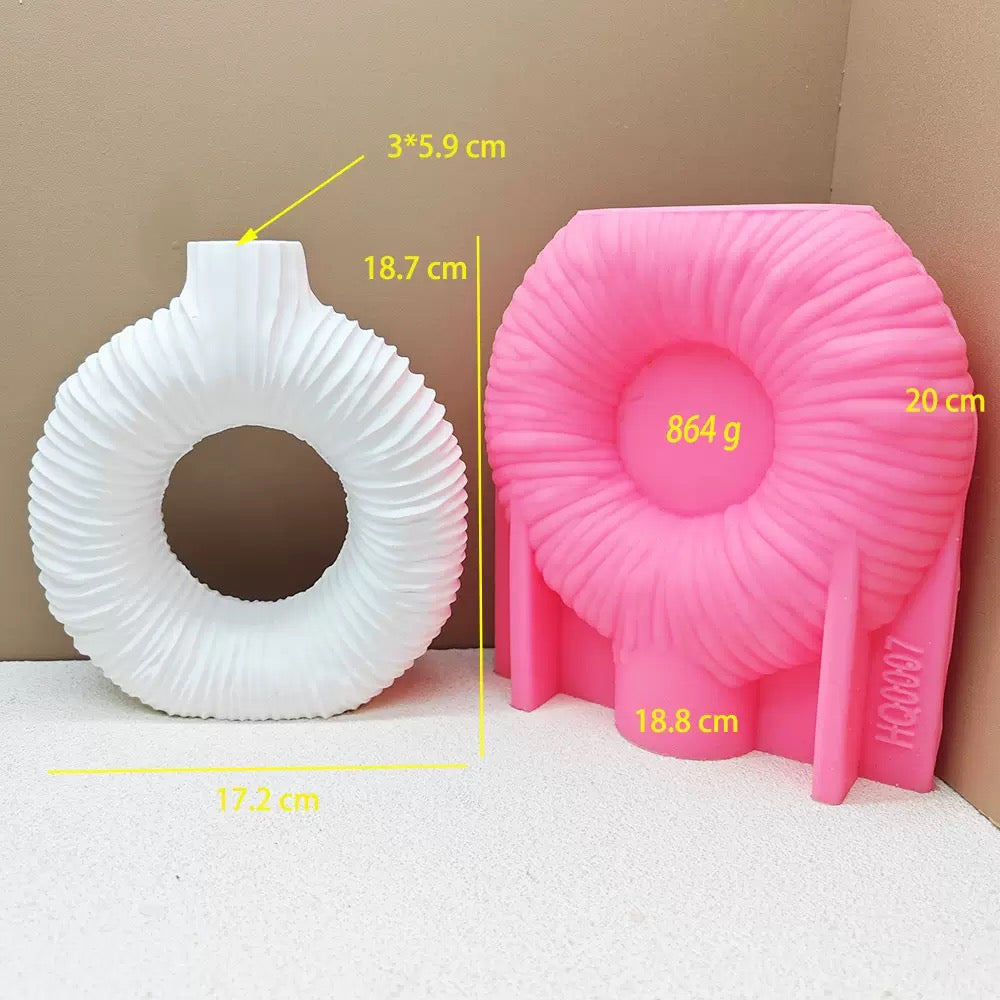 Sunburst Donut Vase Mold (sd9)