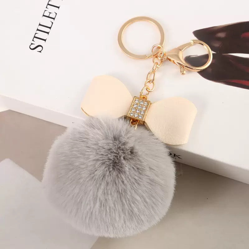 Fluffy Fur PomPom keychain