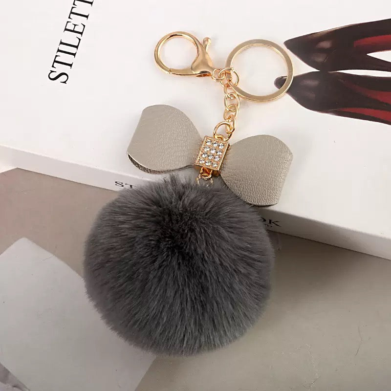 Fluffy Fur PomPom keychain