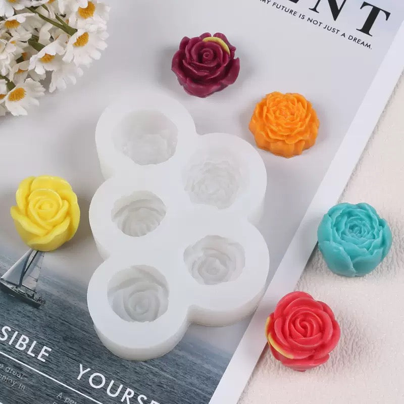 5 Cavity Rose Mold