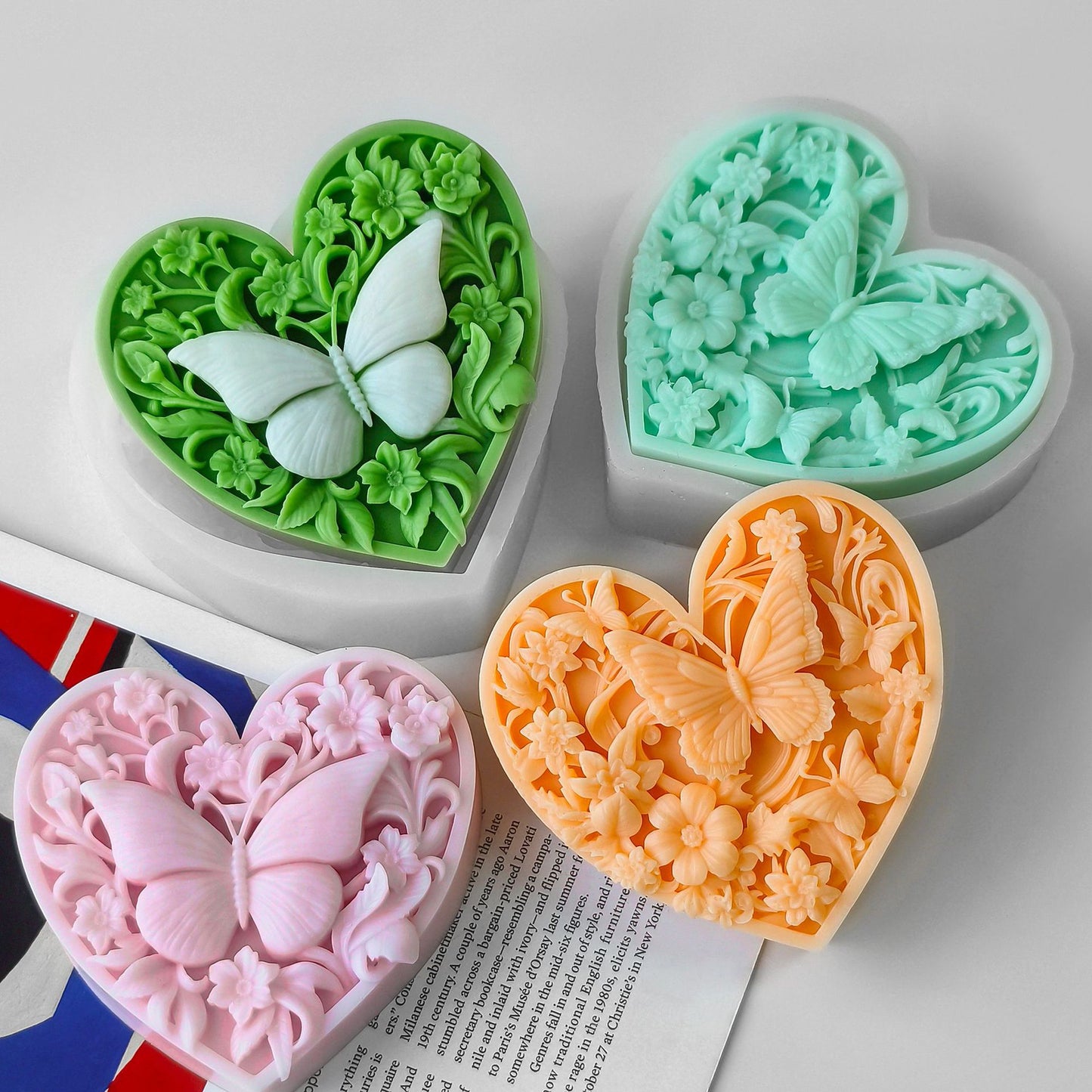 3D Heart Butterfly Mold