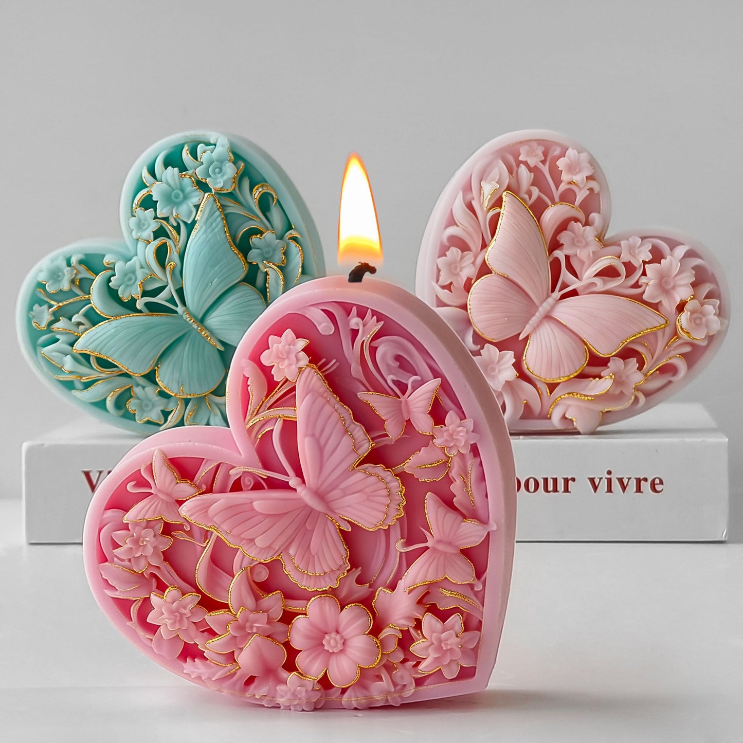 3D Heart Butterfly Mold