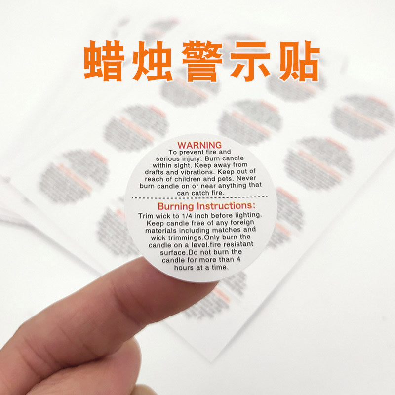 Candle Warning Label