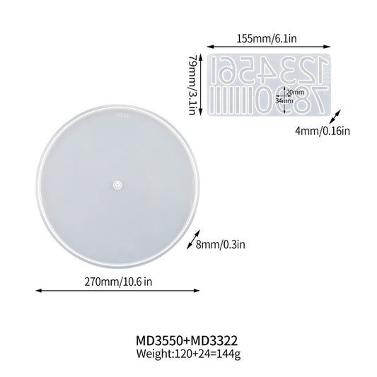 Clock Mold with Numbers (10.6inches)