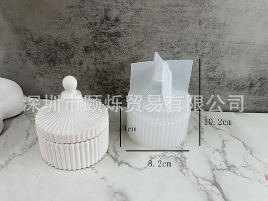 Stripped Jar Mold with Lid