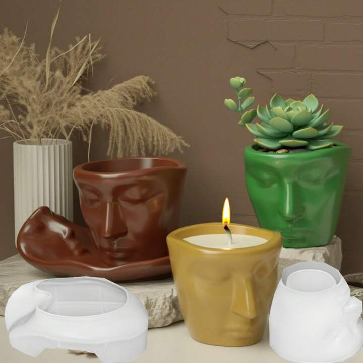 Abstract Face Mold set (Bowl and Trinket Tray)