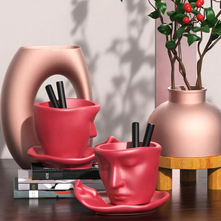 Abstract Face Mold set (Bowl and Trinket Tray)