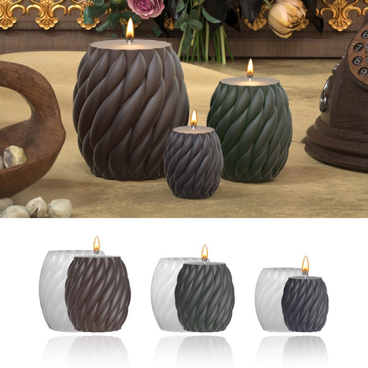Spiral Round Candle Mold