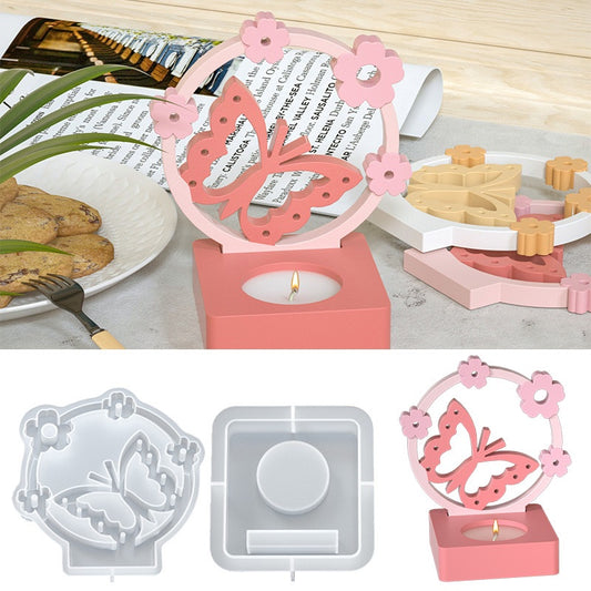 Butterfly Tealight Candle Holder Mold (2pcs)