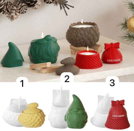 Jar Mold with Lid (Pinecone| Bell | Santa)