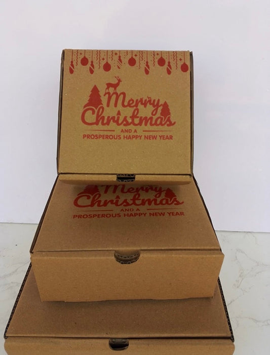 Merry Christmas Kraft Boxes ||