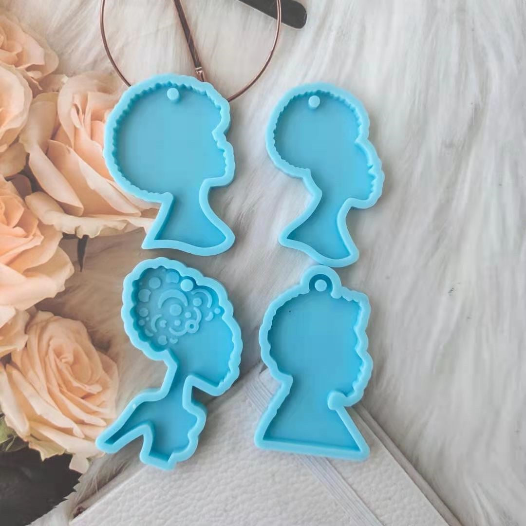 Afro Hair keyholder Mold