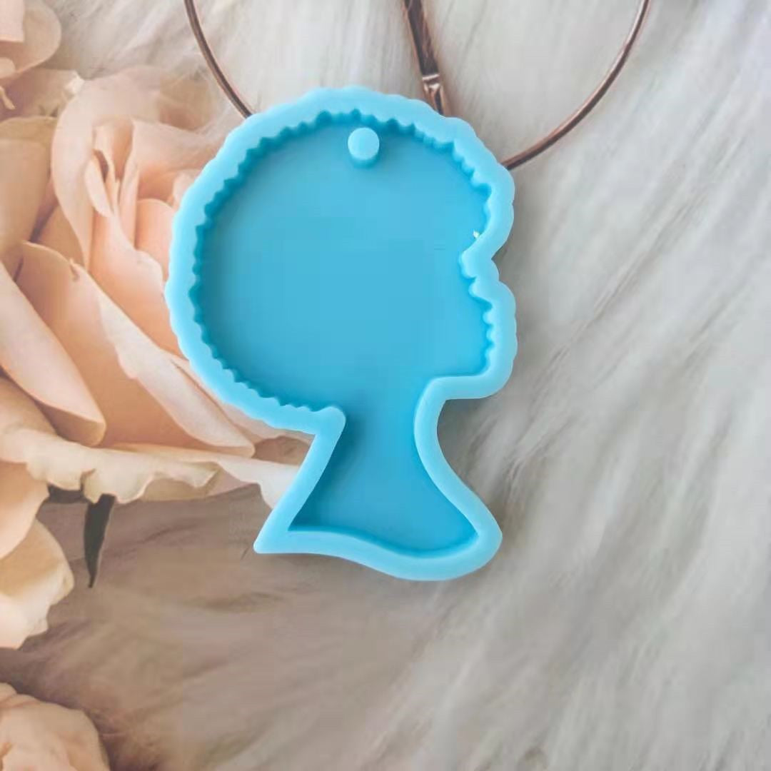 Afro Hair keyholder Mold