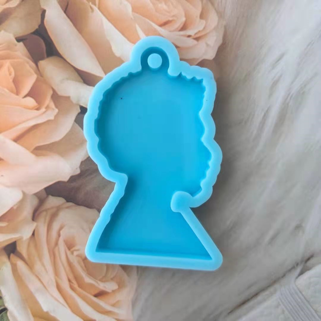 Afro Hair keyholder Mold