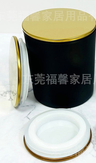 Glass Candle Jar (Matte Black)