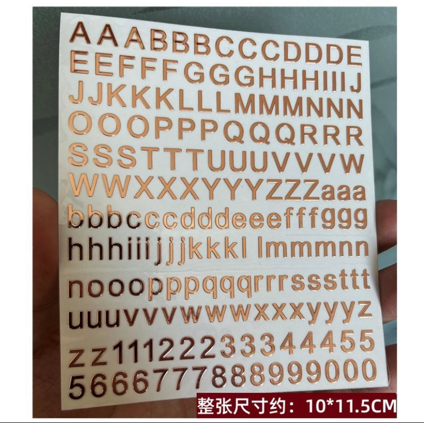 Alphabet Stickers (Upper/Lowercase and Numbers)