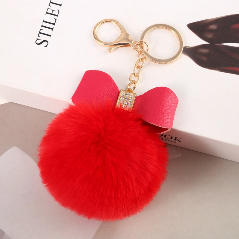 Fluffy Fur PomPom keychain