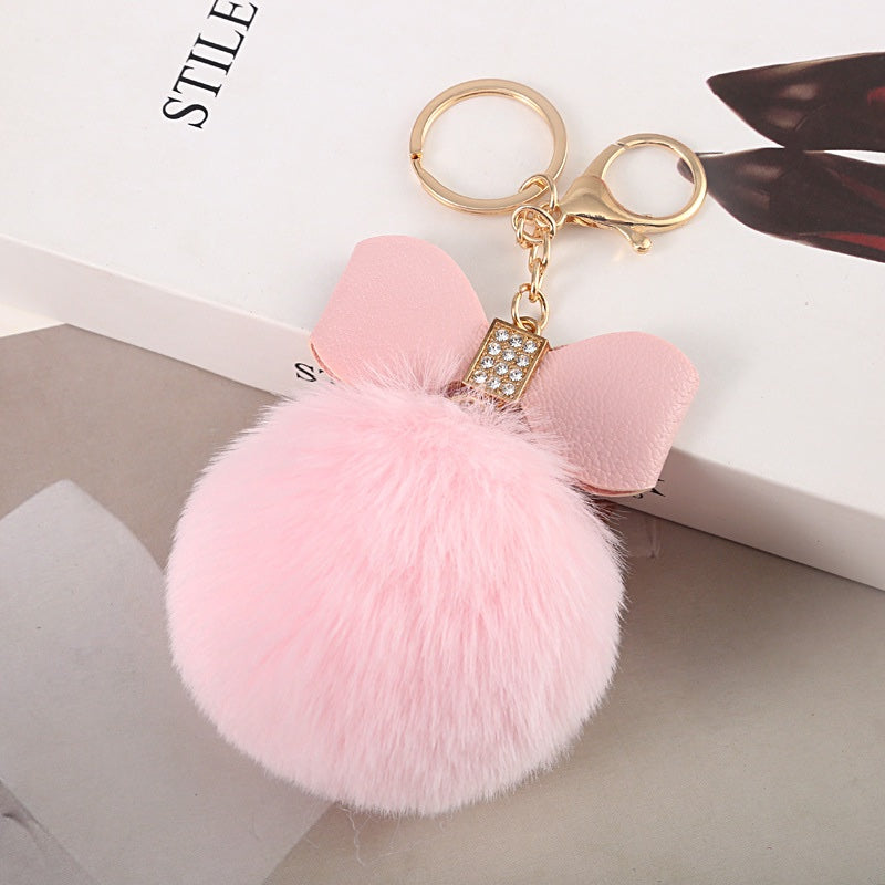 Fluffy Fur PomPom keychain