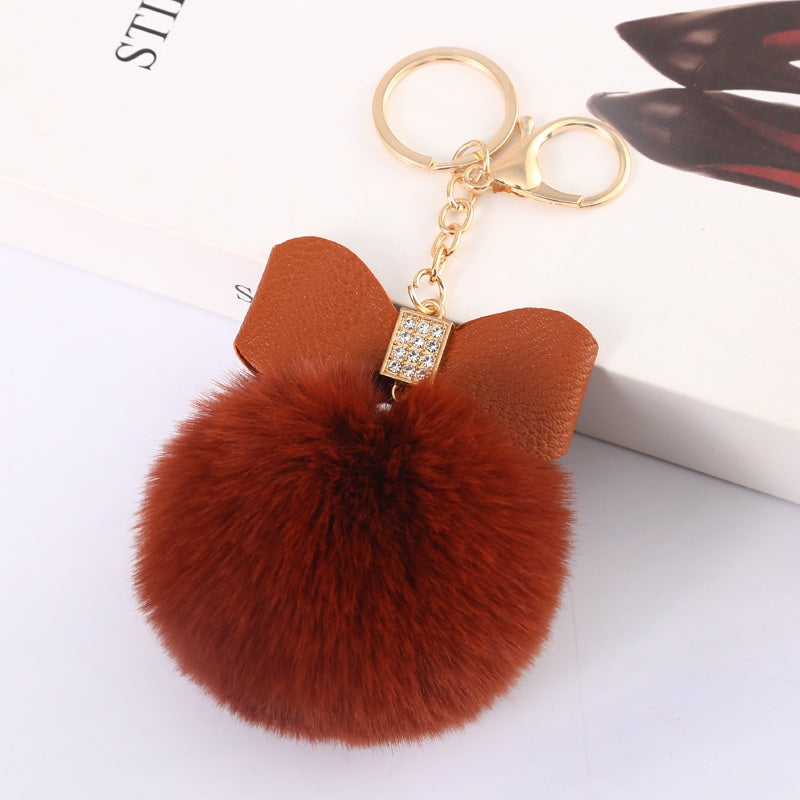 Fluffy Fur PomPom keychain