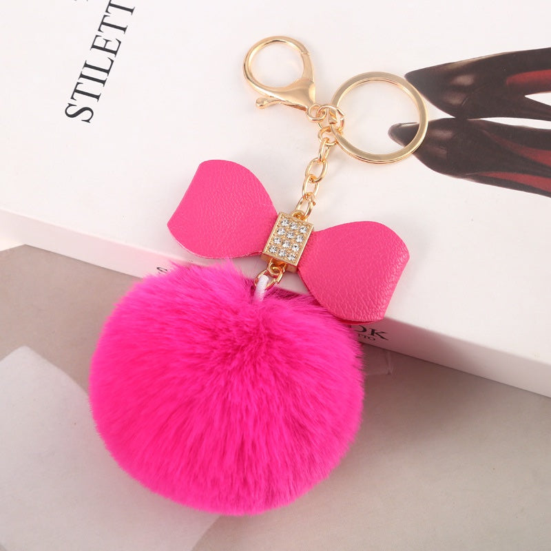 Fluffy Fur PomPom keychain