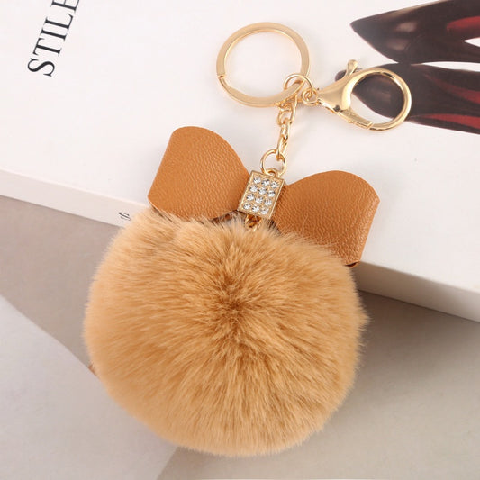 Fluffy Fur PomPom keychain