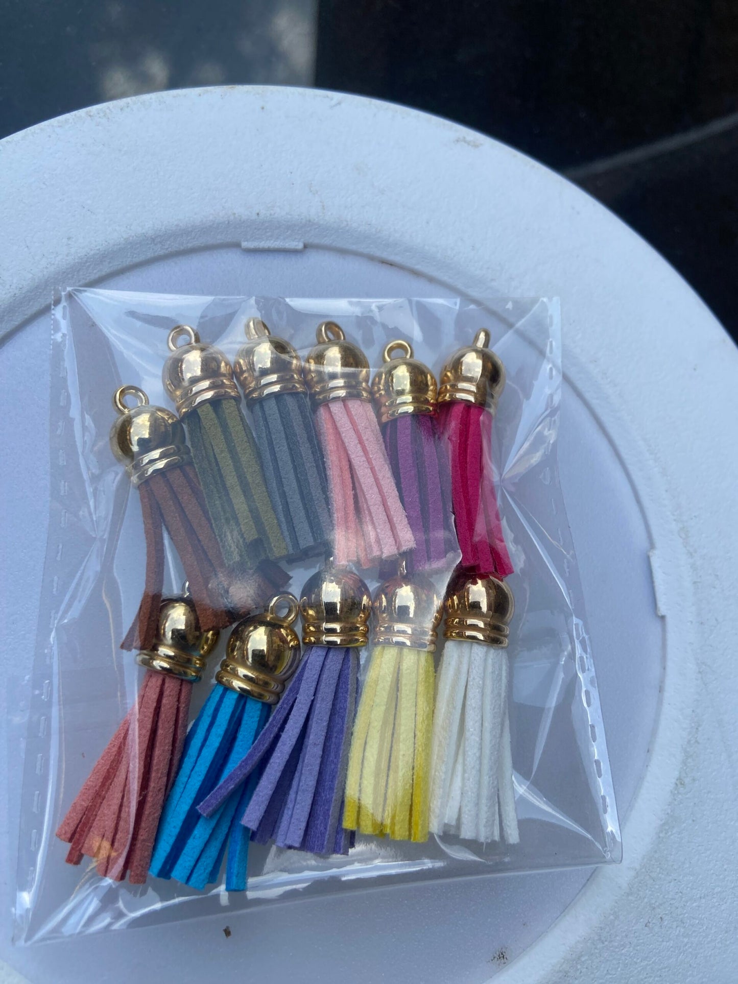 Gold Cap Suede Tassels (11 colors)