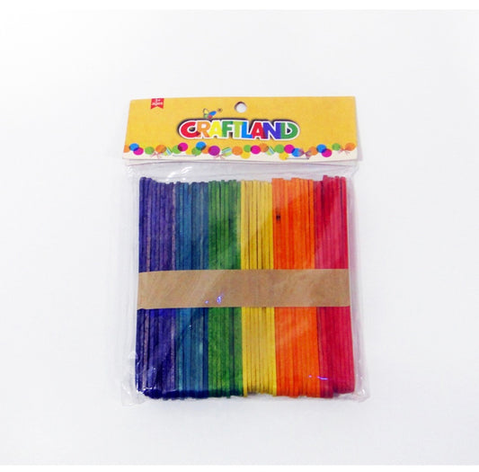 Multicolored Wooden Craft Sticks (50pcs)